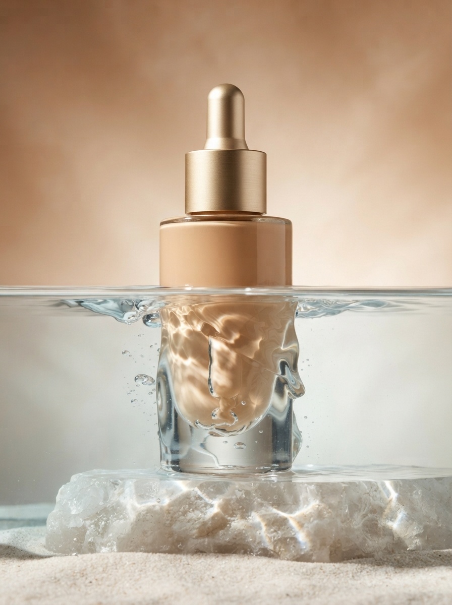 AI product photography scene — beauty serum dropper water | rawbit