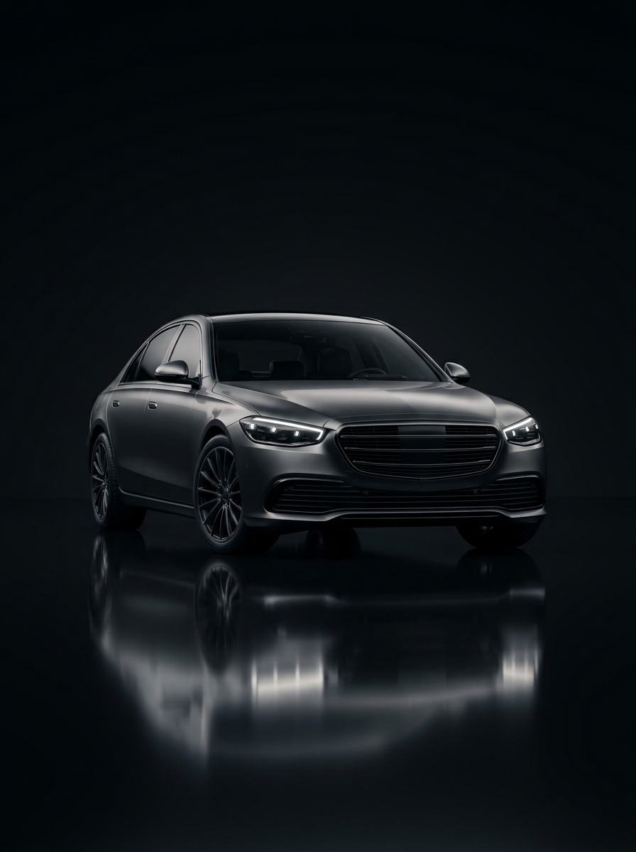 AI product photography scene — car sedan studio hero | rawbit