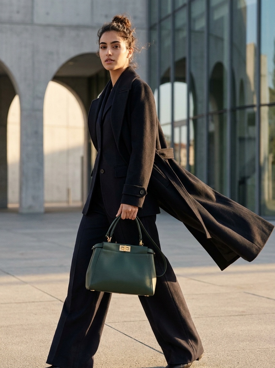AI product photography scene — fashion long coat | rawbit