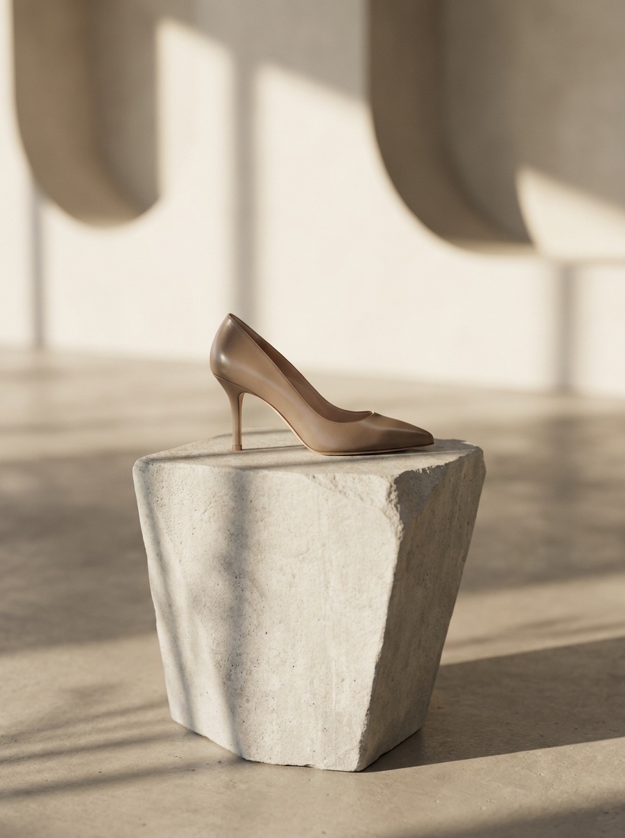 AI product photography scene — fashion shoe sculpture | rawbit