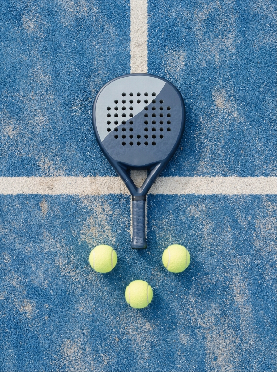 AI product photography scene — fitness padel flatlay | rawbit
