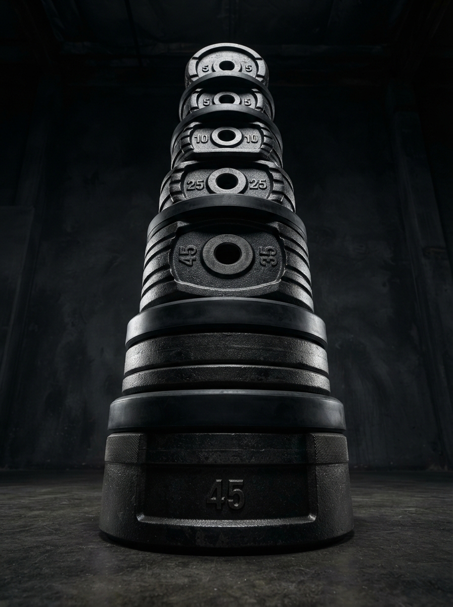 AI product photography scene — fitness weight plates | rawbit