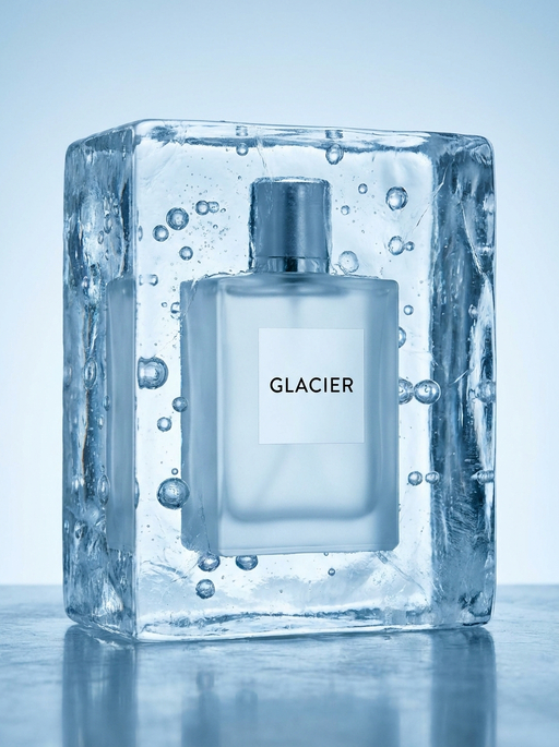 AI product photography scene — perfume glacier frozen ice block | rawbit AI product photography scene — perfume glacier frozen ice block | rawbit